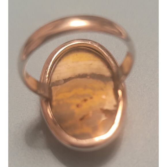 Bumblebee Jasper Ring in Sterling Silver. size 9.5 - Picture 4 of 6